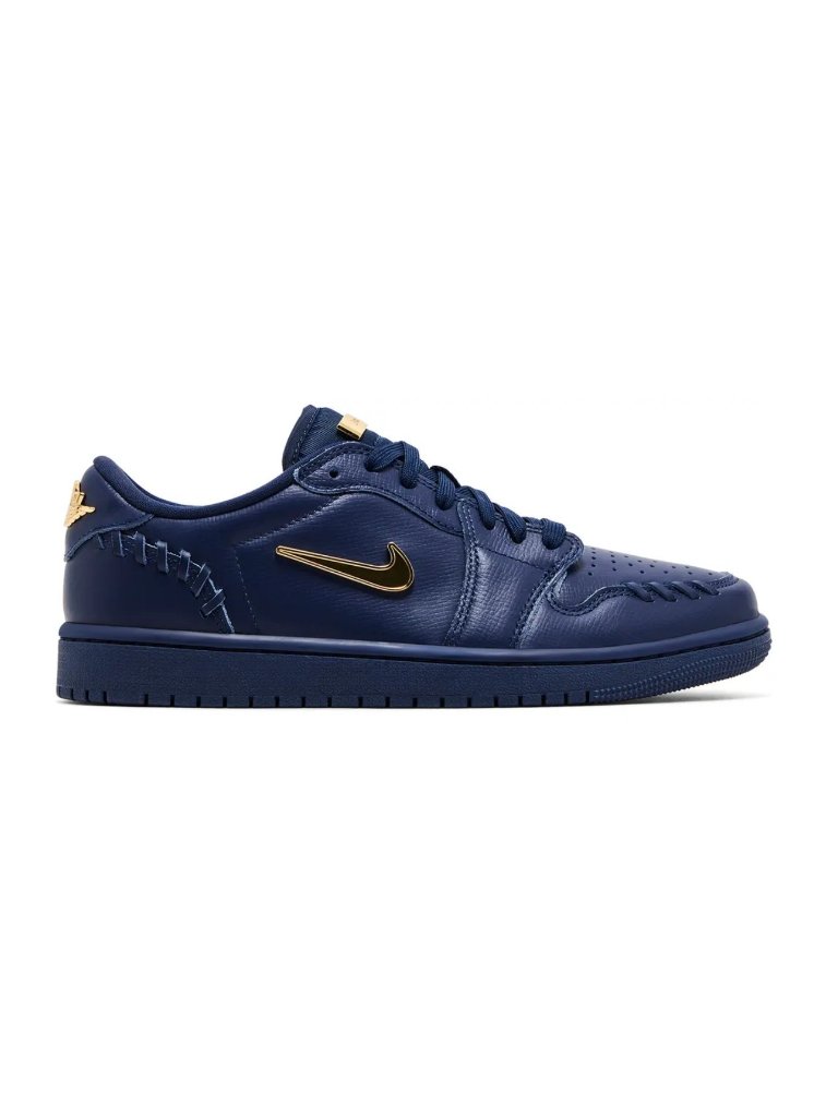 Nike Jordan 1 Low Method Of Make Sz 8.5 Women Sneakers Navy Gold Fn5032-400 New